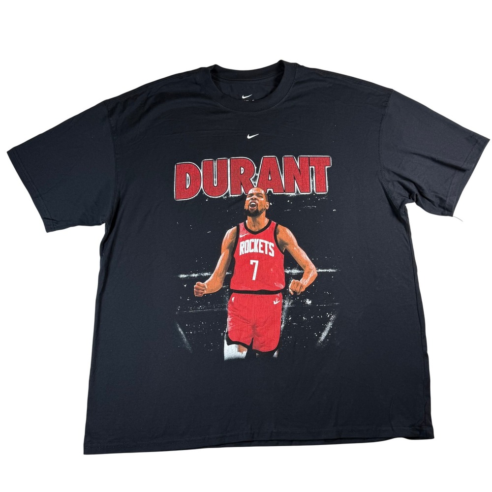 Nike‎ Kevin Durant Rockets #7 Graphic T Shirt NWT Men's XL Black Loose Fit Tee
